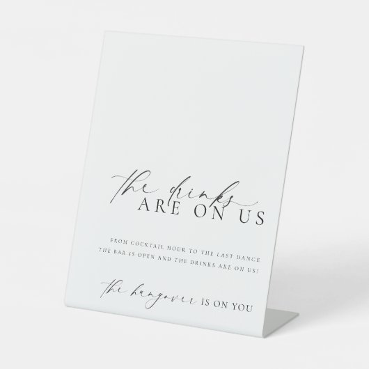 Ellesmere Modern Minimal Open Bar Menu Sockelschild (Vorderseite)