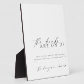 Ellesmere Modern Minimal Open Bar Menu Zeichen Fotoplatte (Seite)