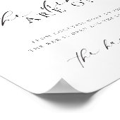 Ellesmere Modern Minimal Open Bar Menu Zeichen Poster (Ecke)