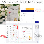 Ellesmere Modern Minimal Signature Drinks Schild