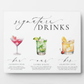 Ellesmere Moderne Minimal Signature Drinks Zeichen Fotoplatte (Vorderseite)