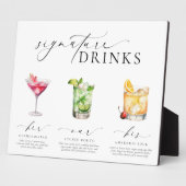 Ellesmere Moderne Minimal Signature Drinks Zeichen Fotoplatte (Seite)