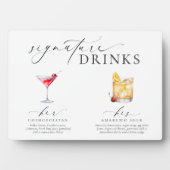 Ellesmere Moderne Minimal Signature Drinks Zeichen Fotoplatte (Vorderseite)