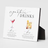 Ellesmere Moderne Minimal Signature Drinks Zeichen Fotoplatte (Seite)