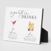 Ellesmere Moderne Minimal Signature Drinks Zeichen Fotoplatte