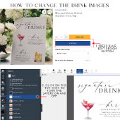 Ellesmere Moderne Minimal Signature Drinks Zeichen Fotoplatte
