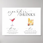 Ellesmere Moderne Minimal Signature Drinks Zeichen Poster (Vorne)