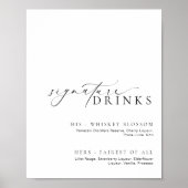 Ellesmere Moderne Minimal Signature Drinks Zeichen Poster (Vorne)