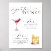 Ellesmere Moderne Minimal Signature Drinks Zeichen Poster (Vorne)