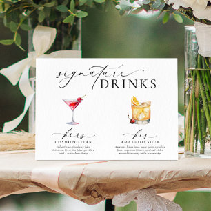 Ellesmere Moderne Minimal Signature Drinks Zeichen Poster