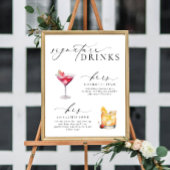 Ellesmere Moderne Minimal Signature Drinks Zeichen Poster