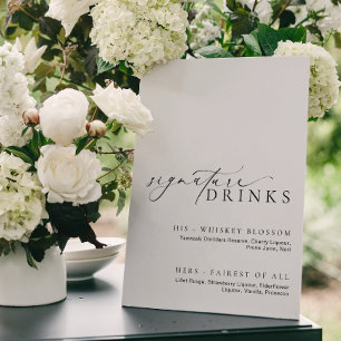 Ellesmere Moderne Minimal Signature Drinks Zeichen Poster