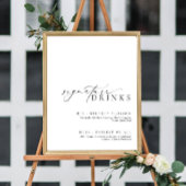 Ellesmere Moderne Minimal Signature Drinks Zeichen Poster