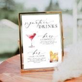 Ellesmere Moderne Minimal Signature Drinks Zeichen Poster