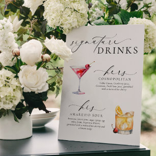 Ellesmere Moderne Minimal Signature Drinks Zeichen Poster