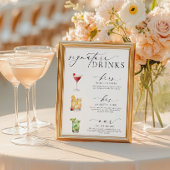 Ellesmere Moderne Minimal Signature Drinks Zeichen Poster