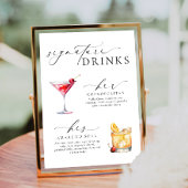 Ellesmere Moderne Minimal Signature Drinks Zeichen Poster