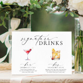 Ellesmere Moderne Minimal Signature Drinks Zeichen Poster