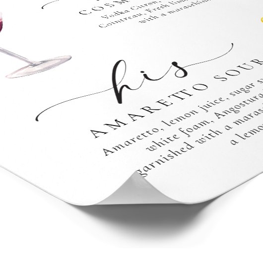 Ellesmere Moderne Minimal Signature Drinks Zeichen Poster (Ecke)