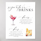 Ellesmere Moderne Minimal Signature Drinks Zeichen Poster (Vorne)