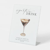 Ellesmere Moderne Minimal Signature Drinks Zeichen Sockelschild (Vorderseite)
