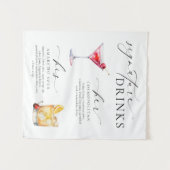 Ellesmere Moderne Minimal Signature Drinks Zeichen Wandteppich (Vorderseite (Horizontal))