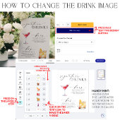 Ellesmere Moderne Minimal Signature Drinks Zeichen Wandteppich