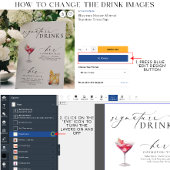 Ellesmere Moderne Minimal Signature Drinks Zeichen Wandteppich