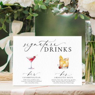 Ellesmere Moderne Minimale Signatur-Drinks-Schilde Poster