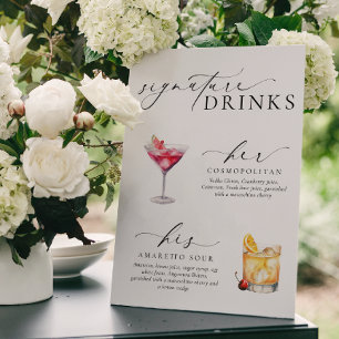 Ellesmere Moderne Minimale Signatur-Drinks-Schilde Poster