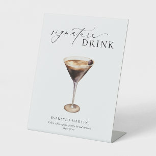 Ellesmere Moderne Minimale Signatur-Drinks-Schilde Sockelschild