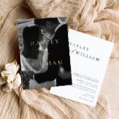 Ellesmere Moderne Minimalistische Hochzeit Folieneinladung