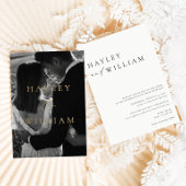 Ellesmere Moderne Minimalistische Hochzeit Folieneinladung