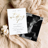 Ellesmere Moderne Minimalistische Hochzeit Folieneinladung