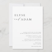 Ellesmere Moderne Minimalistische Hochzeitseinladu Einladung (Vorderseite)
