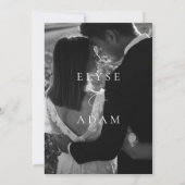 Ellesmere Moderne Minimalistische Hochzeitseinladu Einladung (Rückseite)