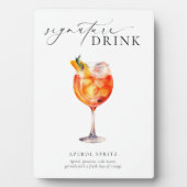 Ellesmere Modernes Minimal Signature Drink Zeichen Fotoplatte (Vorderseite)