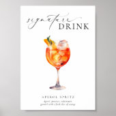 Ellesmere Modernes Minimal Signature Drink Zeichen Poster (Vorne)