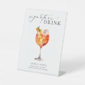 Ellesmere Modernes Minimal Signature Drink Zeichen Sockelschild (Vorderseite)