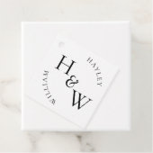 Ellesmere Monogram-Gastgeschenk Hochzeit Geschenkanhänger (Beispiel)
