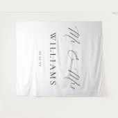 Ellesmere Mr. and Mrs Wedding Backdrop Wandteppich (Vorderseite (Horizontal))