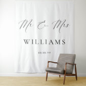 Ellesmere Mr. and Mrs Wedding Backdrop Wandteppich (Beispiel)