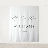 Ellesmere Mr. and Mrs Wedding Backdrop Wandteppich (Vorderseite)