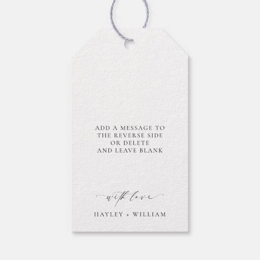 Ellesmere Olive Oil Gefallen Geschenkanhänger (Rückseite)