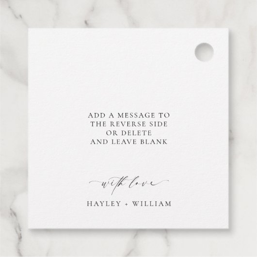 Ellesmere Olivenöl Geschenkanhänger (Rückseite)