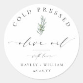 Ellesmere Olivenöl Runder Aufkleber (Vorderseite)