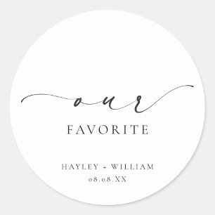 Ellesmere Our Favorite Favor Klassischer Rund Stic Runder Aufkleber