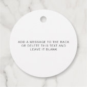 Ellesmere Schwarze Italienische Tradition Sugared Geschenkanhänger (Rückseite)