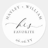 Ellesmere Sein Favorit Runder Aufkleber