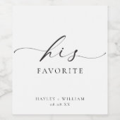 Ellesmere Sein Lieblingsfavorit Weinetikett (Einzelnes Label)